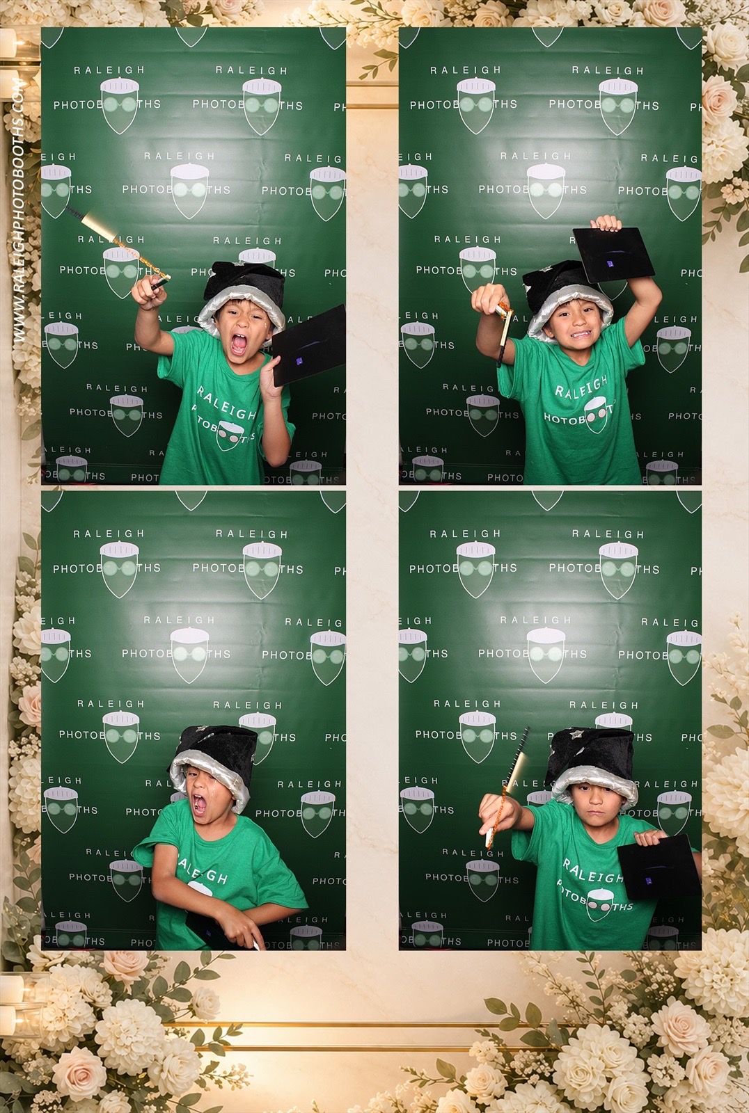 Photo strip example from the NC Bridal and Wedding Expo photo booth